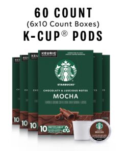 Alternative view of Starbucks Medium Roast K-Cup Coffee Pods — Mocha for Keurig Brewers — 6 boxes (60 pods total) 10 Count (Pack of 6)