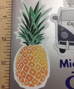 Pineapple Vinyl Sticker - Car Phone Helmet - Select Size (A) X-Small: 3" 5 71bpRiMwqYL