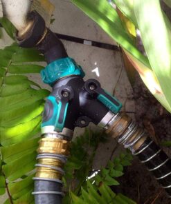 SPWIS 2 Way Hose Splitter Y Garden Hose Connector Metal Body,3/4 Connector,Faucet Adapter with Comfortable Rubberized Grip,2 Faucet Extension Hose Protector,4 Washers 12 71bptg4vt1L