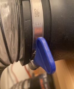 POWERTEC 70127 2-1/2 Inch Key Hose Clamp, Thumb Screw Key Adjustable Stainless Steel Hose Clamps for Dust Collection, Dust Collector and Dryer Vent Hose, Pipe Clamp, RV Clamp, Worm Gear Clamp, 5 pack 25 71bqpRunqHL