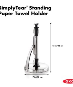 Alternative view of OXO Good Grips SimplyTear Paper Towel Holder - Stainless Steel (Silver & Black)