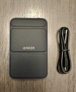 Anker Magnetic Battery, 5,000mAh Foldable Magnetic Wireless Portable Charger with Stand and USB-C (On The Side), Only for iPhone 15/15 Plus/15 Pro/15 Pro Max, iPhone14/13 Serie Interstellar Gray 63 71brd2AmtwL