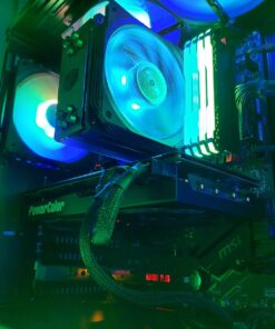 Cooler Master Hyper 212 RGB Black Edition CPU Air Cooler, SF120R RGB Fan, 4 CD 2.0 Heatpipes, Anodized Gun-Metal Black, Brushed Nickel Fins, RGB Lighting for AMD Ryzen/Intel LGA1151 69 71bs1J1E3PL