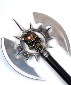 Ace Martial Arts Supply Death's Head Skull Fantasy Battle Axe with Plaque 12 71bs6l390TL