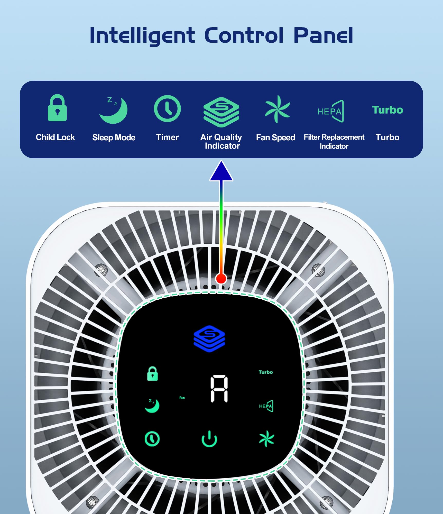 Air Purifiers for Home Large Room up to 1290 Ft², JOWSET H13 True HEPA Filter, Air Purifier for Bedroom with Air Quality Sensor, Quiet Air Cleaners for Home, Allergies, Pet Odor, Dust, Wildfire, Smoke AP303 4 Air Purifiers for Home Large Room up to 1290 Ft², JOWSET H13 True HEPA Filter, Air Purifier for Bedroom with Air Quality Sensor, Quiet Air Cleaners for Home, Allergies, Pet Odor, Dust, Wildfire, Smoke AP303 - Image 4