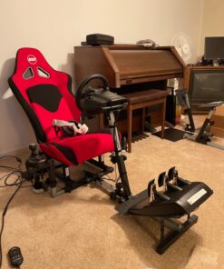 OpenWheeler GEN3 Racing Wheel Simulator Stand Cockpit Red on Black, Video Game Controller, Fits All Logitech G923, G920, Thrustmaster, Fanatec Wheels, Compatible with Xbox One, PS4, PC Platforms. 52 71bvTXXlV9L