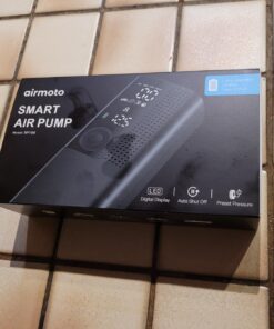 Airmoto Tire Inflator Portable Air Compressor/Pump for Car Tires w/Digital Tire Pressure Gauge - Air Compressor (120 PSI) - Motorcycle, Electric Bike Pump and Bicycle Pump w/LED Light 41 71bw7JmFJLL