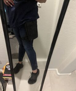 Hebetag Oxford Hiking Waist Pack Motorcycle Drop Leg Bag for Men Women Bike Riding Cycling Tactical Thigh Fanny Pouch Outdoor Travel Fishing Camping Casual Daypack Black #01Black 38 71bwMHmzGIL