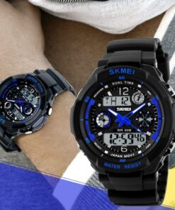 FANMIS Unisex Sports Watches Military Analog Digital Display Watch Multifunction Dual Time Alarm Stopwatch Backlight 50M Waterproof Outdoor Sports Watch blue 23 71bwcs8jgDL 1