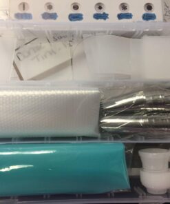 Bakers dozen Premium Piping Bags 12" with Extra Tickness | 100 Disposable Pastry Bags with 1 Coupler and 2 Ties | Kitchen Icing Bags | Cake Decoration Piping Bags | Anti-Burst and Non-slip Piping Bag 12 IN 100 Pastry Bags Pieces 55 71bxQPIg7JL