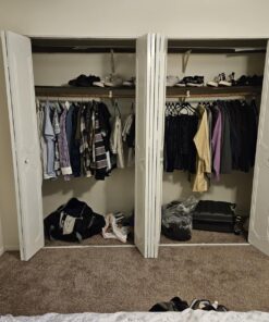 Zober Velvet Hangers 50 Pack - Heavy Duty Black Hangers for Coats, Pants & Dress Clothes - Non Slip Clothes Hanger Set - Space Saving Felt Hangers for Clothing 29 71bxbGCCEML