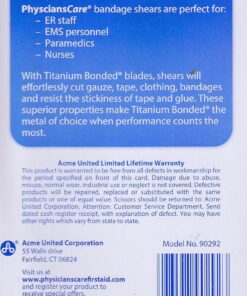 Acme United 90292 Bandage Shears Titanium 7-Inch Gray/Yellow 21 71byOOy9uiL