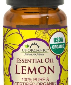US Organic 100% Pure Lemon Essential Oil - USDA Certified Organic, Cold Pressed - W/Euro droppers (More Size Variations Available) (10 ml) 0.33 Fl Oz (Pack of 1) 11 71byVxp7pJL