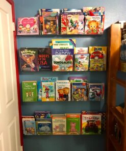 NIUBEE 2 -Packs Kids Acrylic Floating Bookshelf 36 Inch, Clear Bathroom Wall Floating Shelves, Invisible Wall Bookshelves Ledge Book Shelf, 50% Thicker with Free Screwdriver 36inches 37 71byqLnjlOL