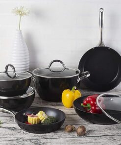 Pots and Pans Non Stick,10-Piece all in One Pan with Diamond-Infused Coating, nonstick cookware set Induction Compatible and Scratch-Resistant, Includes Glass Lids DD701 14 71bzOJcy9tL