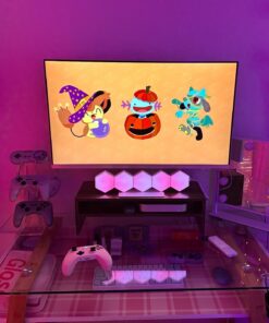 bonVIVO Massimo Small Desk - 43 Inch, Modern Computer Desk for Small Spaces, Living Room, Office and Bedroom - Study Table w/Glass Top and Shelf Space - White White/Glass 43" Desk 41 71bzWDG7OHL