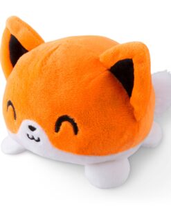 Alternative view of TeeTurtle - The Original Reversible Fox Plushie - Orange - Cute Sensory Fidget Stuffed Animals That Show Your Mood White + Orange