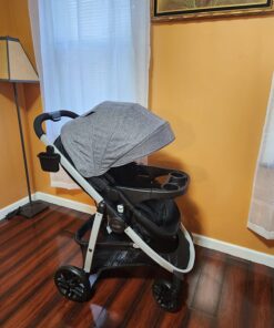 Graco Modes Pramette Travel System, Includes Baby Stroller with True Pram Mode, Reversible Seat, One Hand Fold, Extra Storage, Child Tray and SnugRide 35 Infant Car Seat, Ellington Modes Pramette w/ Infant Pramette Mode 43 71bzq2sqDuL