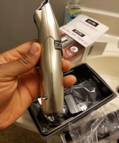 Andis 32400 Slimline Pro Cord/Cordless Beard Trimmer, Lithium Ion T-blade Trimmer, Close Cutting T-Blade Zero Gapped, Chrome Old Chrome Slimline Trimmer 69 71c E7Q wWL