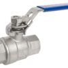 DuraChoice 304 Stainless Steel Ball Valve - Full Port - 1,000 WOG (PSI) Heavy Duty for Water, Oil, and Gas with Blue Locking Handles, NPT 0.5 Inch 11 71c K9q4zML