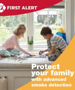 Alternative view of First Alert SA320FF Dual-Sensor Smoke and Fire Alarm, Battery Powered, Frustration-Free Packaging, White , 1 Pack