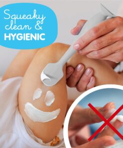 Bumco 2-PACK Diaper Cream Spatula - FULL-SIZE + MINI Baby Bum Brush with TRAVEL CASE - Diaper Cream Applicator for Baby - Baby Necessities - Suitable for Aquaphor, Desitin - Gray Full + Mini Bundle Gray + Gray 14 71c bIJxdIL