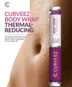 CURVEEZ Black Osmotic Plastic Body Wrap, Workout & Sweat Enhancer Stomach Wrap Reduces Cellulite -DIY Sauna Slimming 4 8 71c kN1pj9L