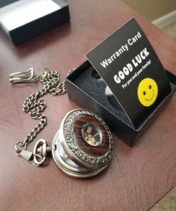 New Brand Mall Steampunk Vintage Roman Letters Design Case Mechanical Pocket Watch with Chains for Xmas Gifts (brzone-2) 9 71c kcd3EL