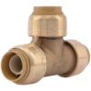 SharkBite 1/2 Inch Tee, Push to Connect Brass Plumbing Fitting, PEX Pipe, Copper, CPVC, PE-RT, HDPE, U362LFA 1/2 in. 1/2 in. 13 71c0pXU6fsL