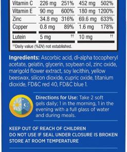 PreserVision AREDS Eye Vitamin & Mineral Supplement, by Bausch + Lomb, 120 Count Bottle (Soft Gels) Areds Lutein 120 Count (Pack of 1) 15 71c2oCuJ6QL