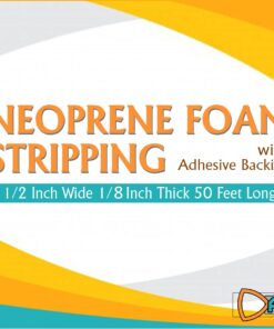 Neoprene Foam Weather Seal High Density Stripping with Adhesive Backing 1/2 Inch Wide 1/8 Inch Thick 50 Feet Long 1/2 inch x 1/8 inch x 50 feet 13 71c36yOilvL