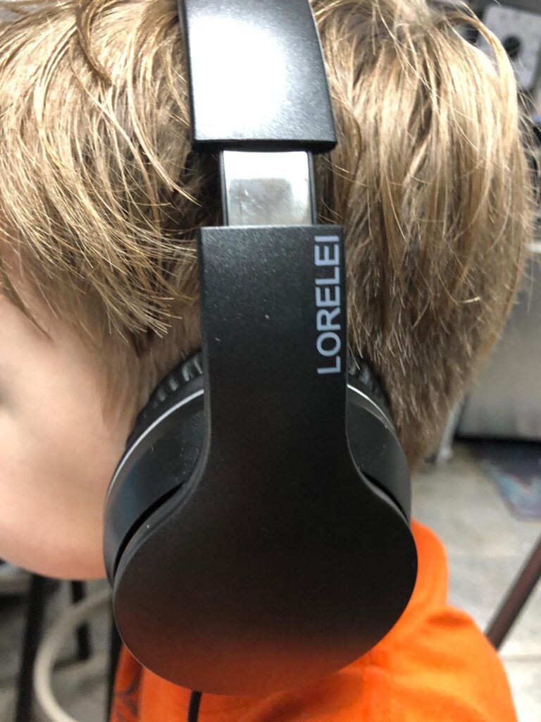 LORELEI X6 OverEar Headphones With Microphone, Lightweight Foldable