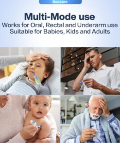 Boncare Thermometer for Adults, Digital and Oral Thermometer for Fever with 10 Seconds Blue 16 71c45WH4j6L