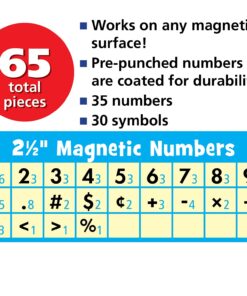 Teacher Created Resources Black 2-1/2" Magnetic Number, 0.10" x 2.50" x 2.50" 7 71c5LI6IyES