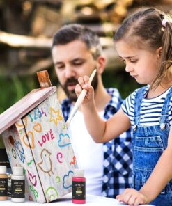 ARTEZA Outdoor Acrylic Paint Set, 20 Colours, 59 ml Bottles, with Storage Box, Rich Pigments, Multi-Surface Paints for Rock, Wood, Fabric, Leather, Paper, Crafts, Canvas and Wall Painting 20 x 59ml (2 fl oz) Outdoor 28 71c5TV0FTTL