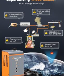 FOXWELL ST201 Automotive Smoke Machine Built-in Air Compressor, EVAP Vacuum Exhaust Engine System Pipe Diagnostic Tester, High Pressure Smoke Leak Detector for Car Motorcycle Truck 25 71c5VbjL9jL