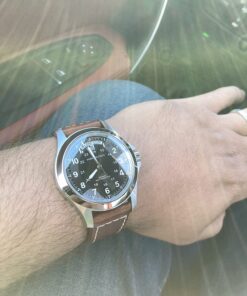 Hamilton Men's H64455533 Khaki King Series Stainless Steel Automatic Watch with Brown Leather Band 30 71c7SJ8a8LL