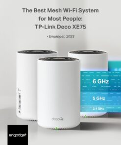 Alternative view of TP-Link Deco AXE5400 Tri-Band WiFi 6E Mesh System(Deco XE75) - Covers up to 5500 Sq.Ft, Replaces WiFi Router and Extender, AI-Driven Mesh, New 6GHz Band, 2-Pack 2 Pack WiFi 6E, AXE5400