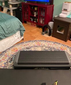 The Step Original Aerobic Platform, Health Club Size Steppers for Exercise with risers for adjustable Home Workout, stair stepper for exercise and home gym 4 Risers Grey 48 71c7gKsEhvL