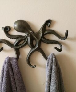 Zeckos Swimming Octopus Antique Bronze Finish Decorative Wall Hook 29 71c7oZDuLtL