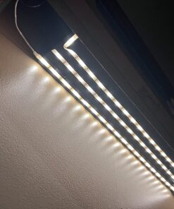 echosari Battery Powered Led Strip Lights with Remote Warm White, 8 Modes, Dimmable, Timer, Self-Adhesive, Cuttable, Waterproof, 9.8FT 90Led Strip Lights for TV Kitchen Cupboard Bedroom Decor 32 71c8Zgf4XiL