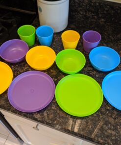 Munchkin® 12pc Baby and Toddler Feeding Supplies Set - Includes Plates, Bowls, and Cups 12pk Set 31 71c9QvQwFTL