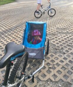 Instep Bike Trailer for Toddlers, Kids, Single and Double Seat, 2-In-1 Canopy Carrier, Multiple Colors Blue Single Seat 36 71c9VY8D8GL