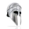 Medieval Greek Corinthian Warrior Armor Helmet 18GA Steel Armor Full Knight - Includes Wood Stand + Head Liner Greek Helmet With Brass