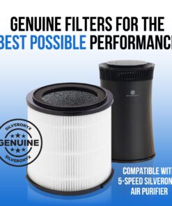Alternative view of HEPA Filter Replacement Filter SilverOnyx (5-Speed), H13 True HEPA Filter Replacement for Air Purifier for Large Room, Home, Bedroom, Dust, Smoke & Pet Dander - H13 HEPA Filter Replacement - Black 1 Count (Pack of 1)