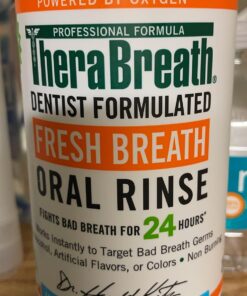 TheraBreath Fresh Breath Mouthwash, Icy Mint Flavor, Alcohol-Free, 16 Fl Oz (Pack of 2) Adult 16 Fl Oz (2-Pack) 31 71cA0eUt6DL