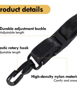 KUWAN Saxophone Neck Strap Soft Sax Leather strap Padded for Alto Sax Tenor Clarinet Baritone Soprano Horn Music Instrument (black) Black 12 71cA5HSzfOL