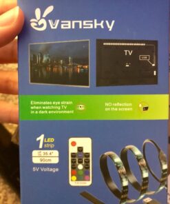 Vansky LED Strip Lights, Bias Lighting Strip for TV USB Powered for 40-60 Inch Flat Screen TV, Desktop PC - 16 Multi Colors (Reduce Eye Fatigue and Increase Image Clarity)-Waterpoof 32 71cBv5oONLL