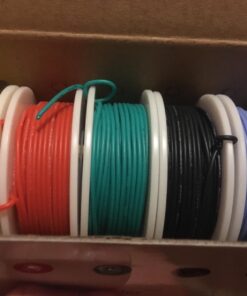 Striveday 30 AWG Flexible Silicone Wire Electric Wire 30 Gauge Tinned Copper Hook Up Wire 300V Cables Electronic Stranded Wire Cable Electrics DIY Box-1 30AWG Silicone wire Box1=Red+Blue+Green+Yellow+Black 25 71cCNuqq5ZL