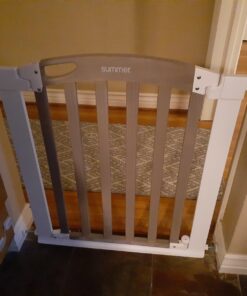 Summer Infant Multi-Use Decorative Extra Tall Safety Pet and Baby Gate,28.5'-48' Wide, 36' Tall,Pressure or Hardware Mounted, Install on Wall or Banister in Doorway or Stairway,Auto Close Door -Beige 36" Tall, 28.5 - 48.0" Wide Beige 71 71cCObQdAjL
